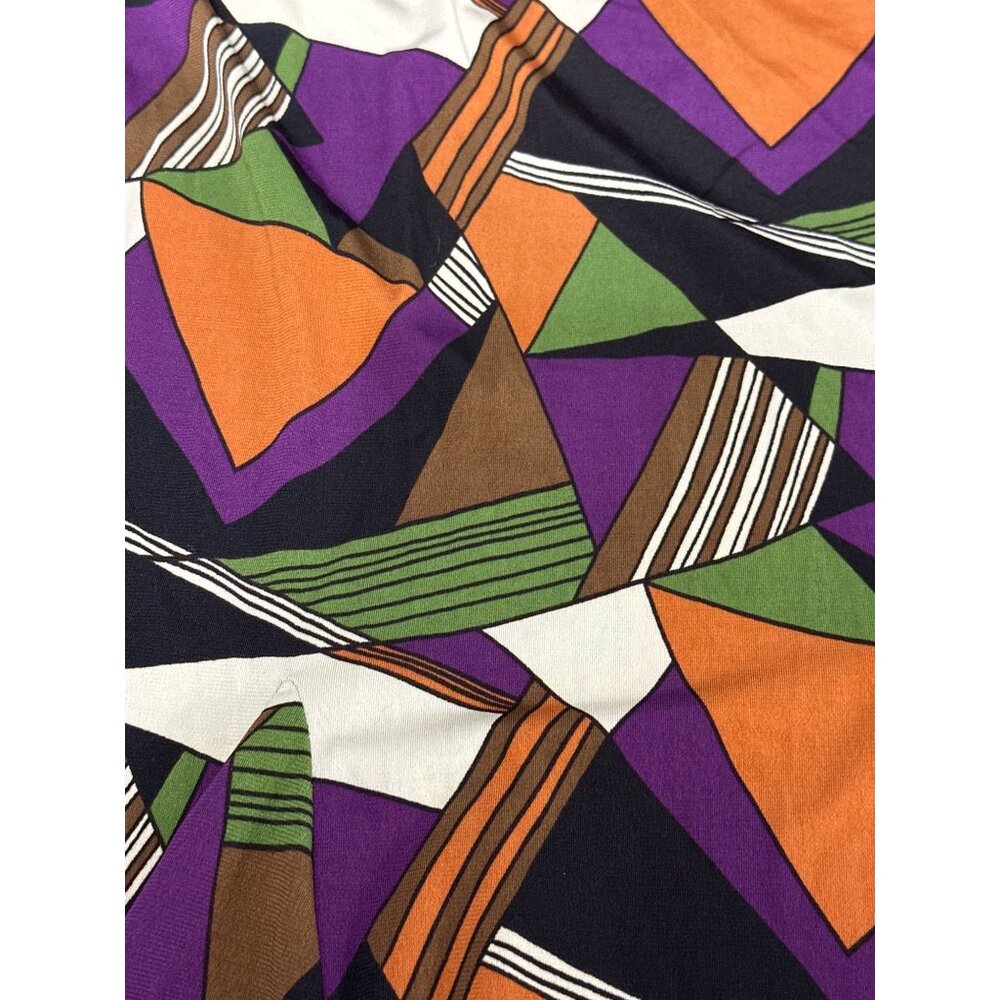Briggs New York Vintage Inspired Geometric Flare Skirt Abstract Midi Style Sz M - Picture 12 of 12
